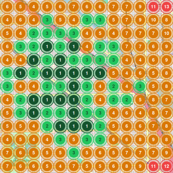 Geo-grid ranking evidence