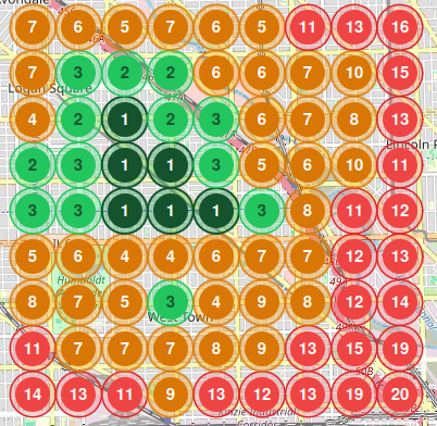 Visibility geo-grid for Penguin Air, Plumbing & Electrical